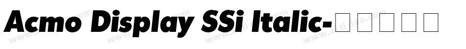 Acmo Display SSi Italic字体转换